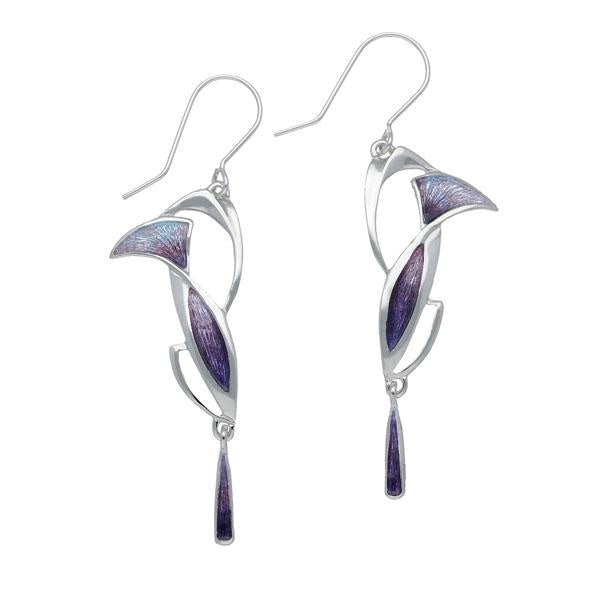 Ortak Pat Cheney Silver Earrings - Amethyst Bluebell EE727