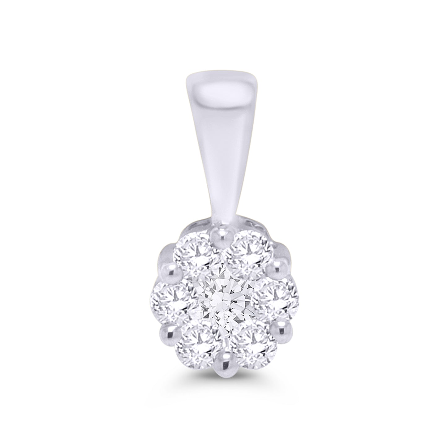 9ct White Gold Diamond Pendant EH70W