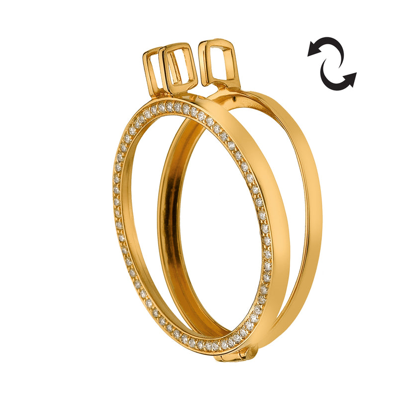 Hot Diamonds Emozioni 33mm Yellow Gold Plated EK010