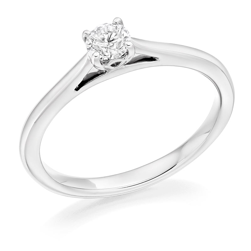 Platinum Diamond Solitaire Ring - ENG22063-A