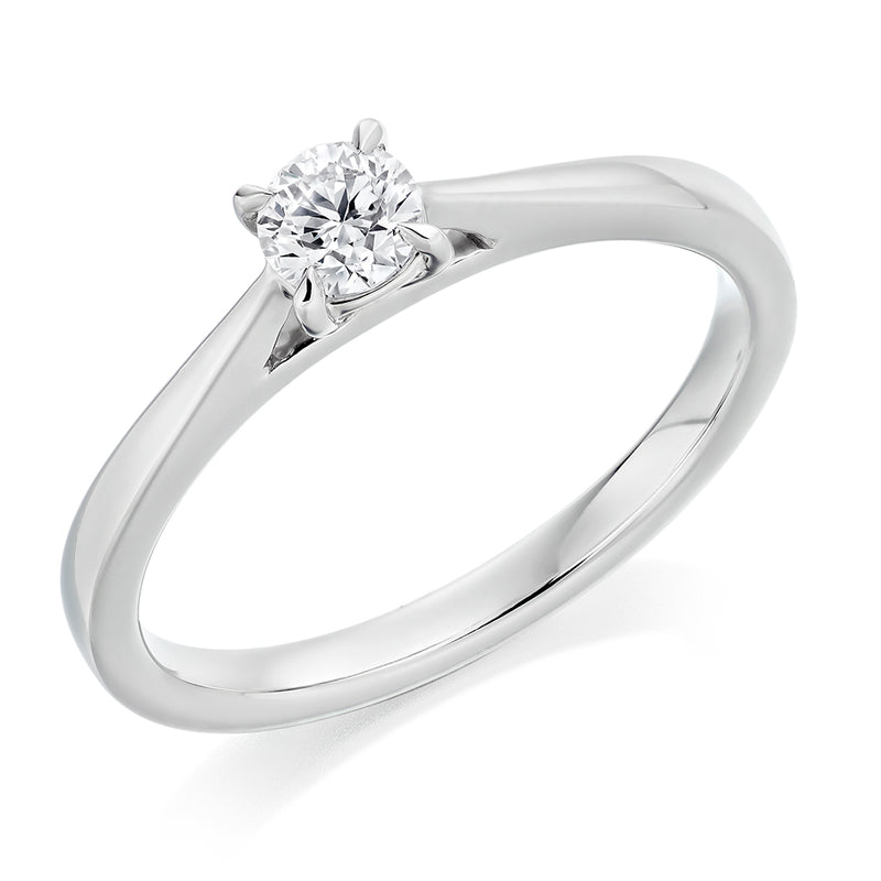 Platinum Diamond Solitaire Ring F VS2 - 0.22ct