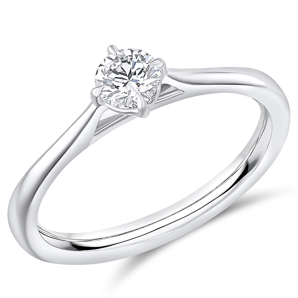 Platinum Diamond Solitaire 0.30ct F/VS1