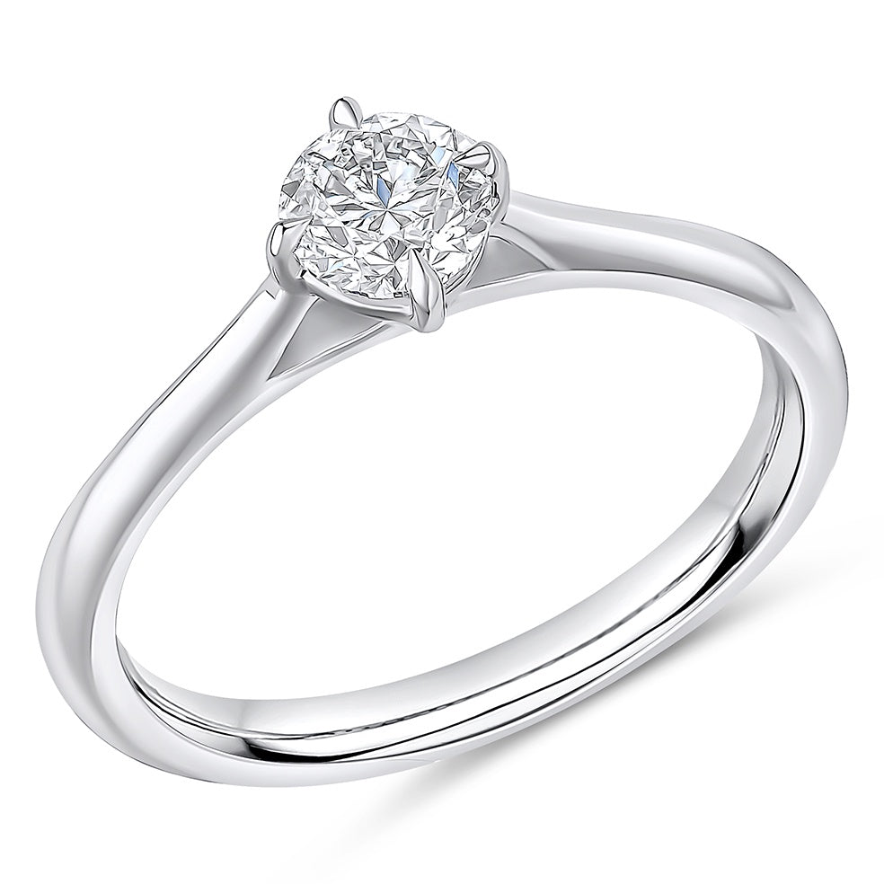 Platinum Solitaire Diamond Ring 0.50ct E SI1