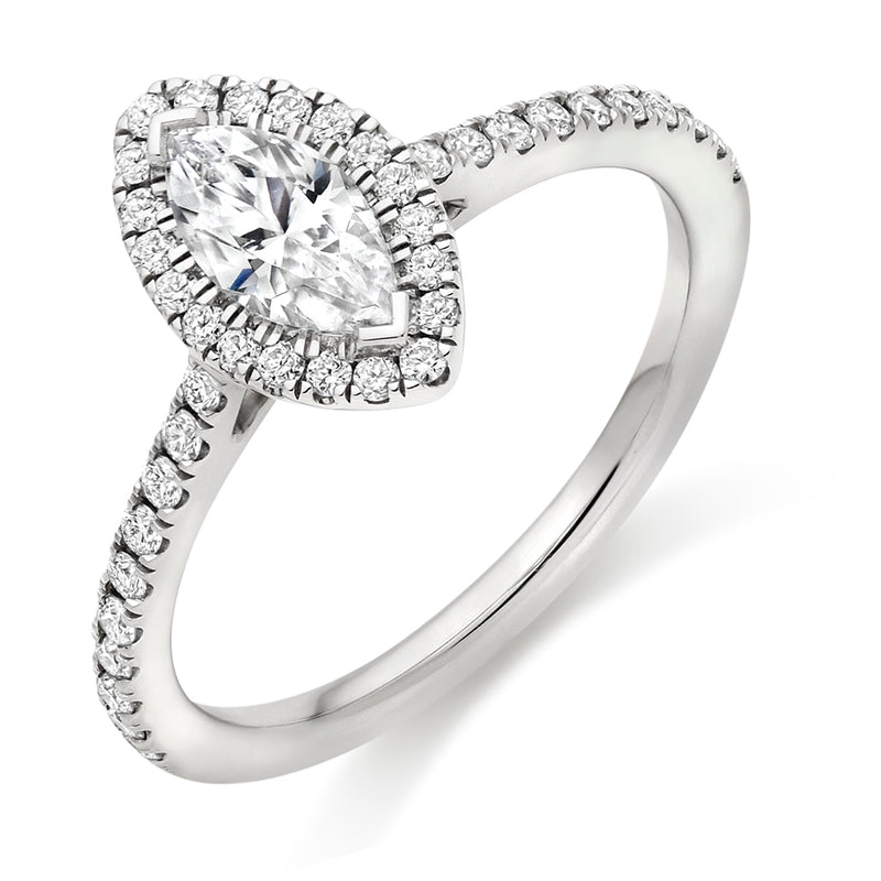 Platinum Diamond Marquise Ring - ENG4056