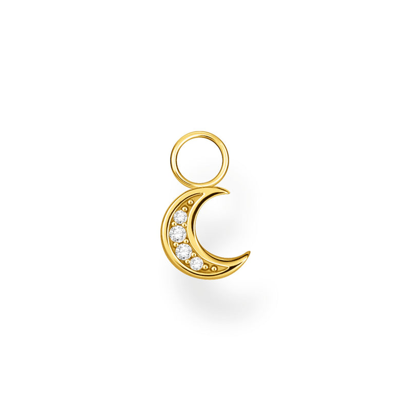 Thomas Sabo Gold Plated Cubic Zirconia Moon Ear Pendant EP003-414-14