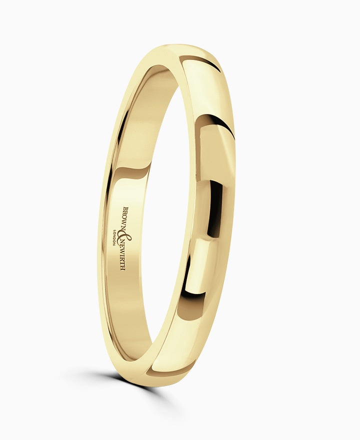 18ct Gold 3mm Plain Band