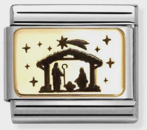 Nomination 18k Gold Nativity Charm 030166/34
