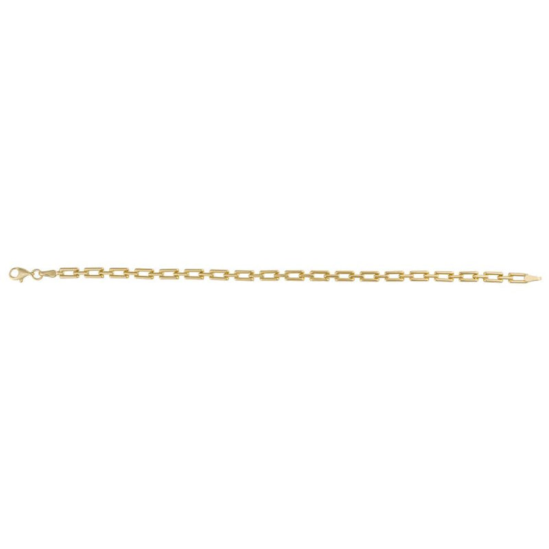 Rectangle Link Bracelet In 9ct Yellow Gold GB520