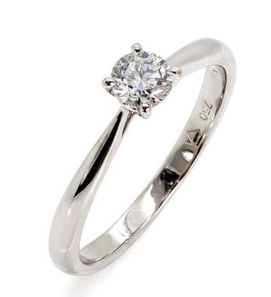 18ct White Gold Diamond Solitaire Ring 0.33ct - GBFR3959/33