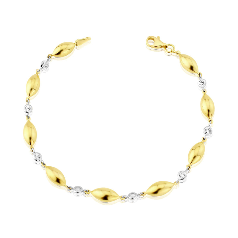 9ct Gold Cubic Zirconia Bracelet