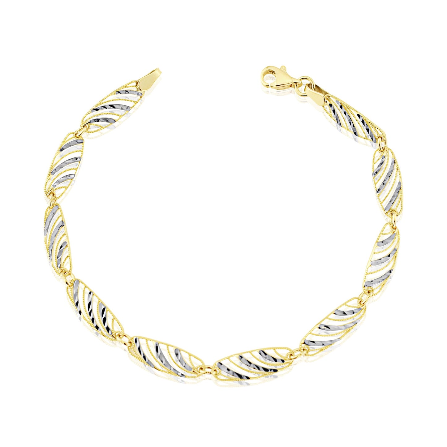 9ct Gold Two Tone Bracelet