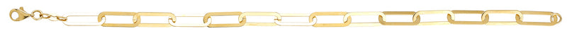 9ct Gold Paperclip Style Bracelet