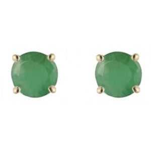 9ct Gold Emerald Claw Set 4mm Earrings GE1107EM