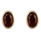 9ct Gold Garnet Rubover Set Earrings