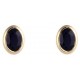 9ct Gold Oval Sapphire 6x4mm Earrings