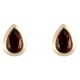 9ct Gold Garnet 6x4mm pear Earrings