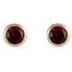 9ct Gold Garnet 4mm Earrings