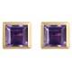 9ct Gold Amethyst Earrings