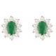 9ct Gold Emerald Earrings