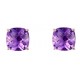 9ct Gold Amethyst Cushion Earrings