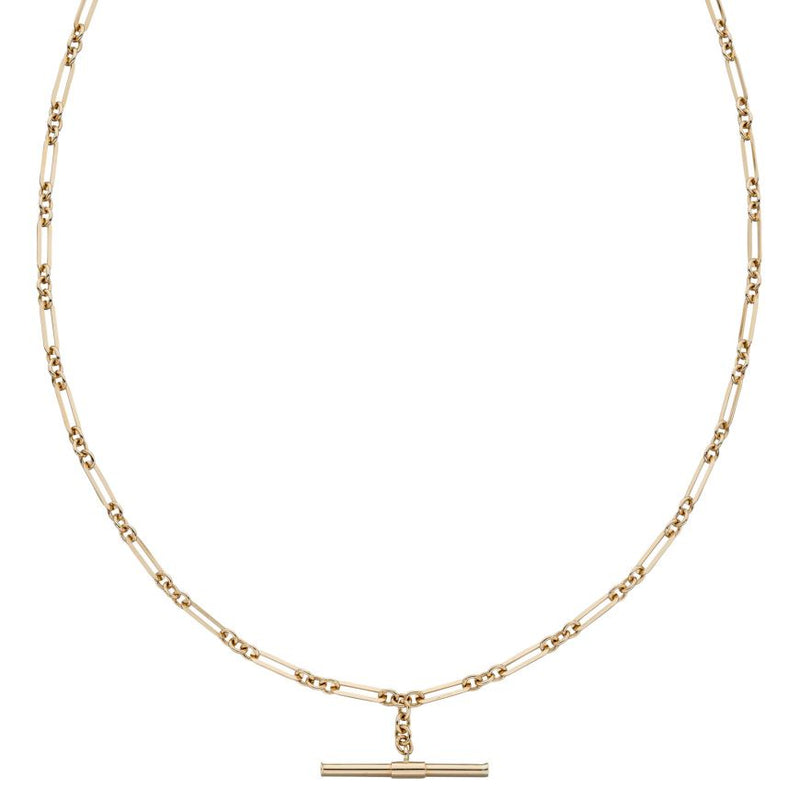 9ct Yellow Gold T-Bar Chain Necklace GN354