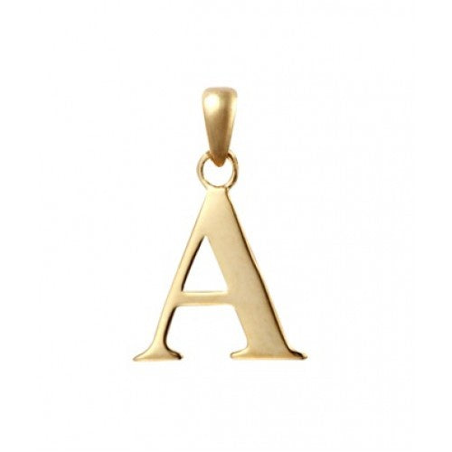 9ct Yellow Gold Initial A Pendant