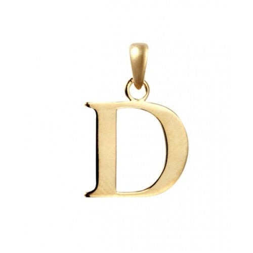 9ct Yellow Gold Initial D Pendant