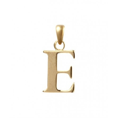 9ct Yellow Gold Initial E Pendant