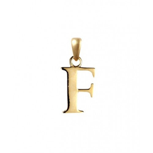 9ct Yellow Gold Initial F Pendant