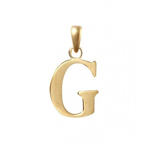 9ct Yellow Gold Initial G Pendant