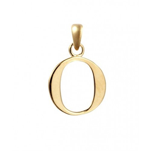 9ct Yellow Gold Initial O Pendant