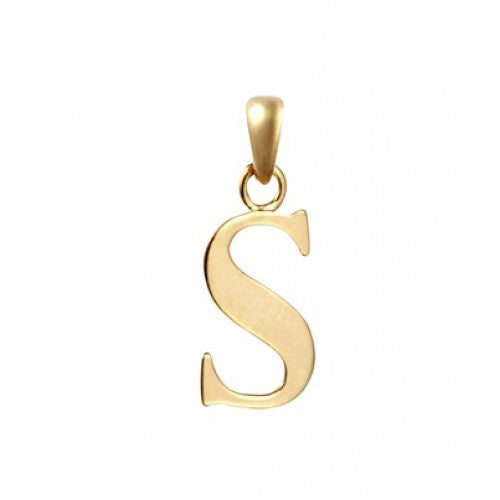 9ct Yellow Gold Initial S Pendant
