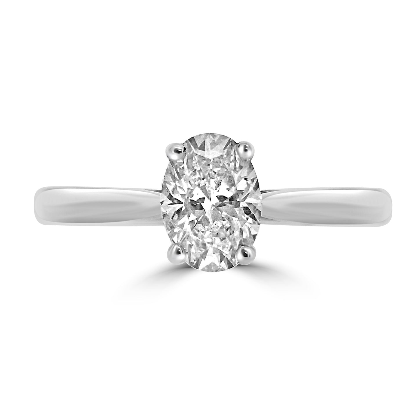 Platinum Oval Diamond Solitaire 0.70ct E/SI2