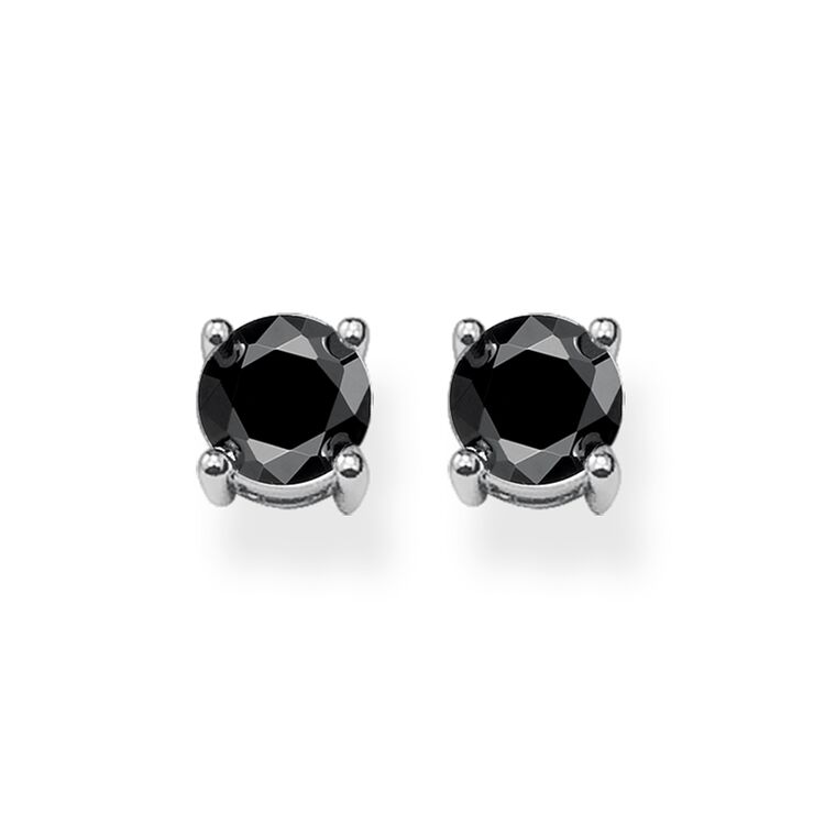 Thomas Sabo Sterling Silver Black Stud Earrings H1739-051-11