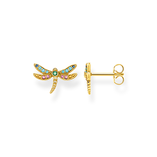 Thomas Sabo Gold Plated Dragonfly Earrings H2051-315-7