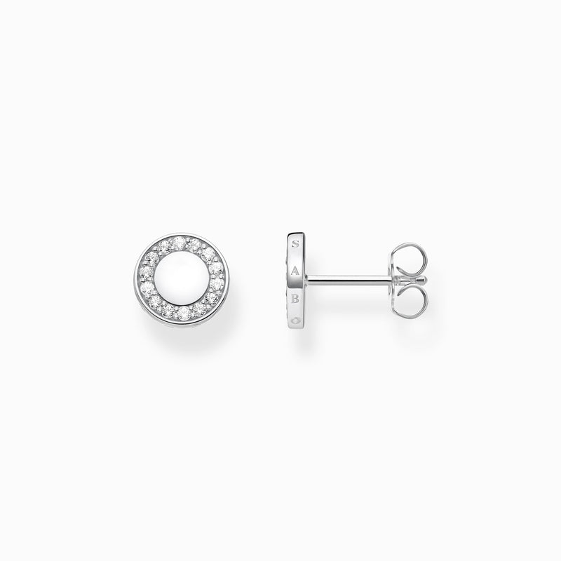 Thomas Sabo Ear studs circle with white stones silver H2061-051-14