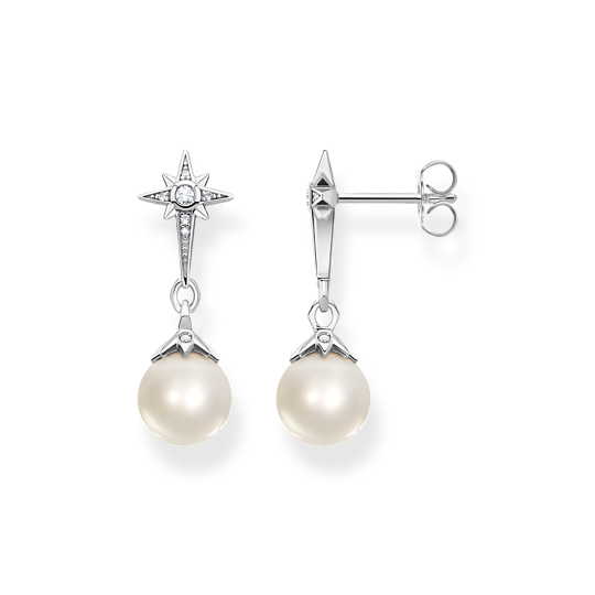 Thomas Sabo FW Pearl CZ Drop Earrings H2118-167-14