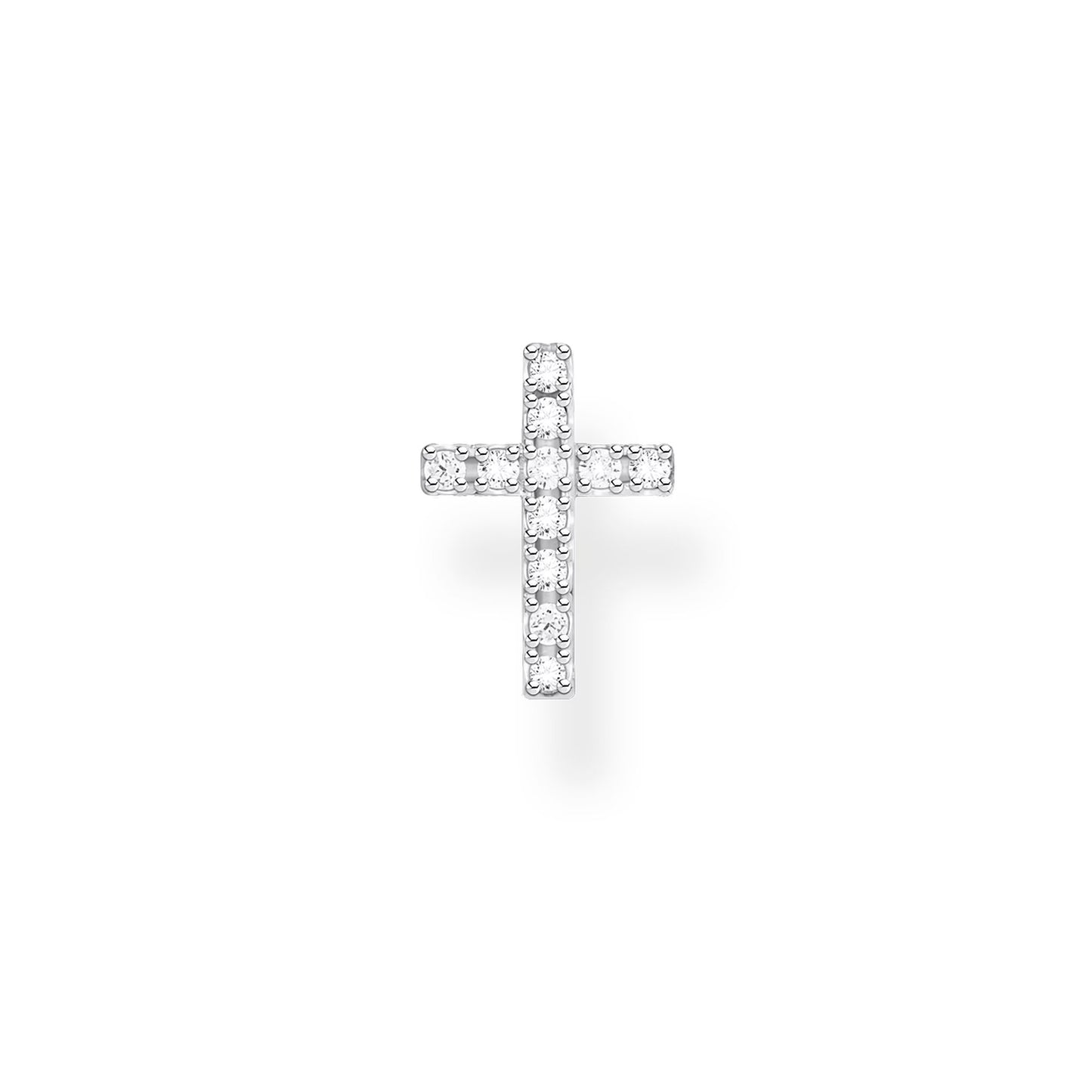 Thomas Sabo Silver CZ Cross Single EarRing H2131-051-14