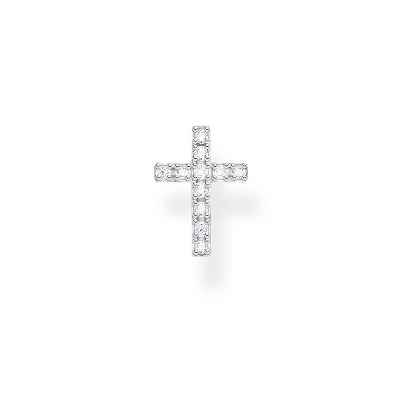 Thomas Sabo Silver CZ Cross Single Earring H2131-051-14