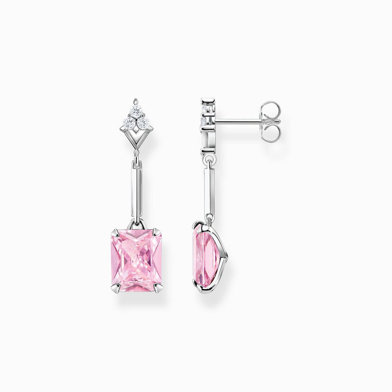 Thomas Sabo Earrings with pink and white stones silver H2177-051-9