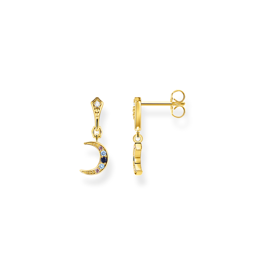 Thomas Sabo YG Plated Blue Moon Drop Earrings H2204-959-7
