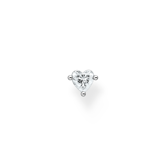 Thomas Sabo Single Silver Heart CZ earring H2234-051-14