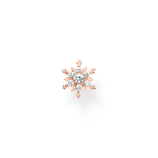 Thomas Sabo Rose Plated Snowflake Single Earring H2260-416-14