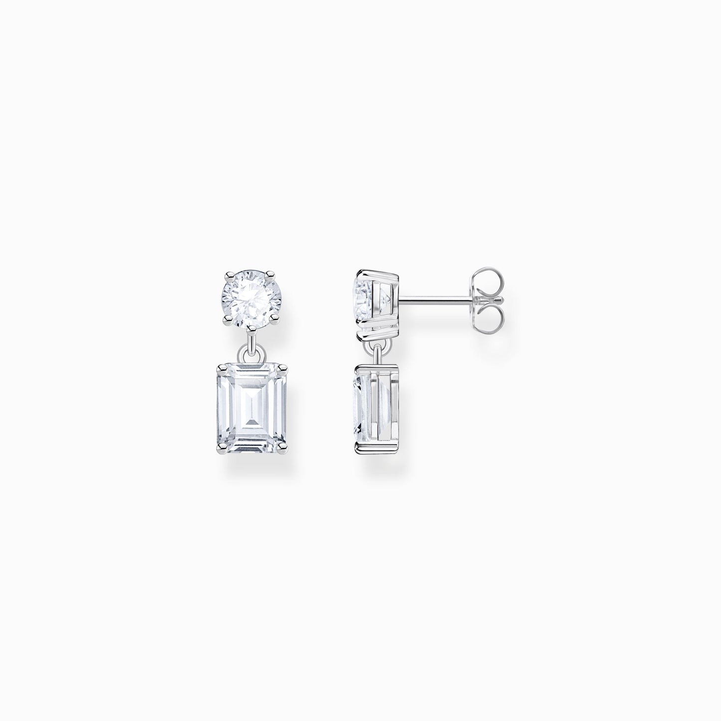 Thomas Sabo Mixed Cut CZ Silver Earrings H2276-051-14