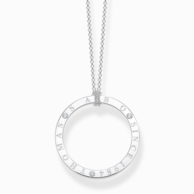 Thomas Sabo Necklace circle with white stones silver KE1877-051-14-L90