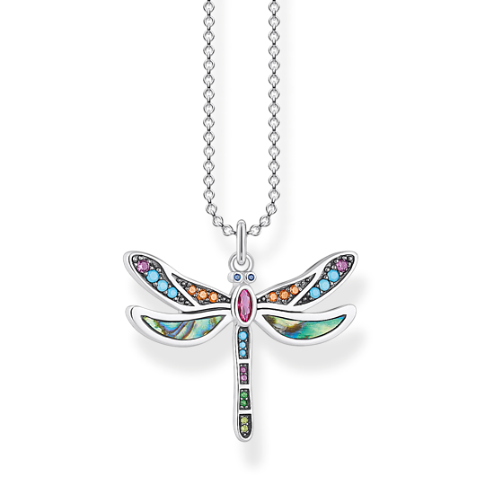 Thomas Sabo Silver Dragonfly necklace KE1970-964-7-l42v
