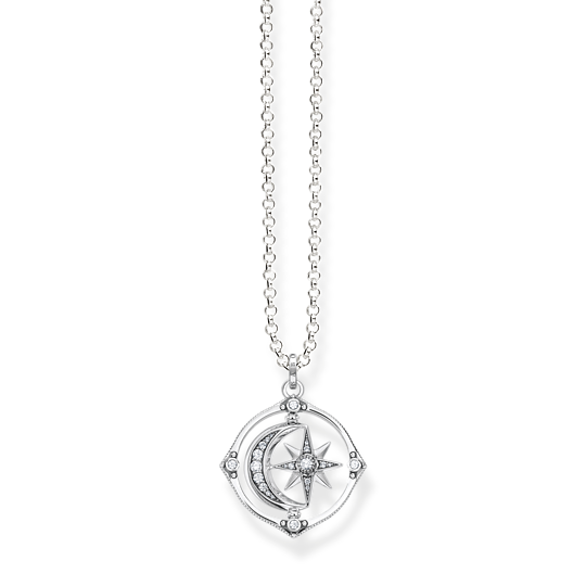 Thomas Sabo Silver Moon & Stars Necklace KE1985-643-14-L50V