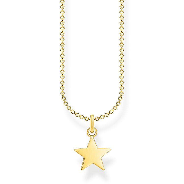 Thomas Sabo Gold Plated Star Necklace KE2053-413-39-L45V