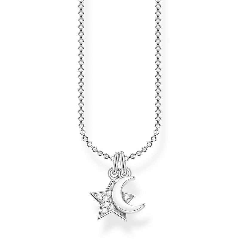 Thomas Sabo Star and Moon Silver Necklace KE2068-051-14-L45v