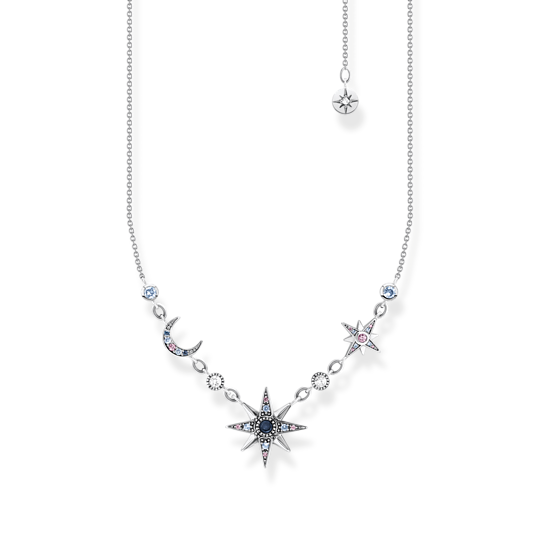 Thomas Sabo Silver Moon & Stars Necklace KE2119-945-7-L45V